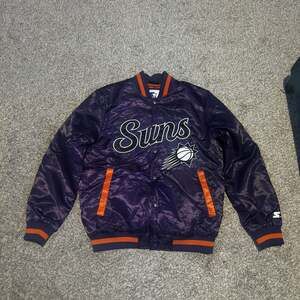 Starter Phoenix Suns Satin Jacket Size M Purple Bomber